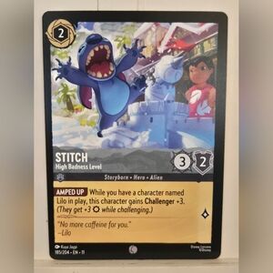 Stitch High Badness Level 185/204 Disney Lorcana Chapter 11 Winterspell Card